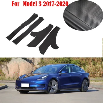 Automobilių Stabdžių-Lcd Įbrėžimams Durų Kick Guard Slenkstis Durų Slenksčio Raštas Įklija, Tesla Model 3 2017-2020