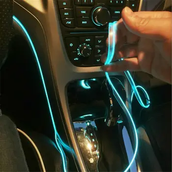 Automobilių Underglow Šviesos 4M RGB LED Juostelės, Aplinkos Šviesos APP Kontrolės Automobilio Interjero Atmosferą Šviesos Lempos Automobiliui Led Neon Light Kit