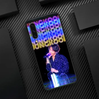 Bangtan Berniukai Jeon Jung Kook Telefono Case Cover For Samsung Galaxy A7 8 10 20 20e 21 30 30S 31 41 50 50 51 70 71 91 juoda