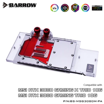 Barrow LRC2.0 visišką GPU Vandens Blokas MSI RTX3080 TRIO Aurora BS-MSG3080M-PA