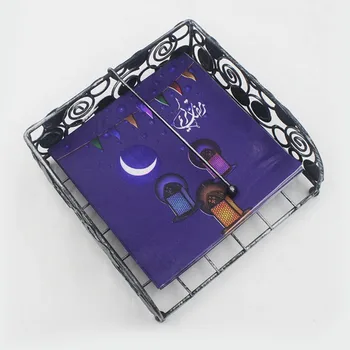 Behogar 20pcs Vienkartinės Popierinės Servetėlės Musulmonų Ramadano Modelis Atspausdintas Aikštėje Audinių Eid Šalis Šventė Stalo Reikmenys