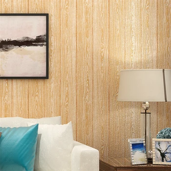 Beibehang tapetai vientisos spalvos paprasto medžio lentos, medienos grūdų 3D slėgio neaustinių tapetai miegamajame, gyvenamasis kambarys, TV foną