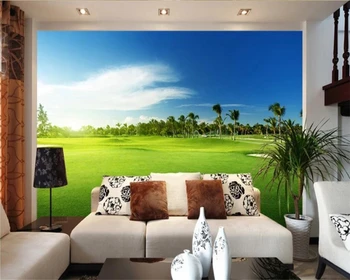 Beibehang Užsakymą tapetai, 3d foto freskos golfo, žolės kraštovaizdžio tapetai kambarį fone sienų tapybos 3d papel de parede