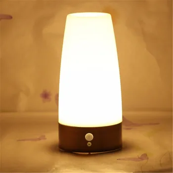Belaidžio LED Nakties Šviesos Stalo-Lovos Lempa Judesio davikliai su baterijomis, Patalpų Apšvietimas