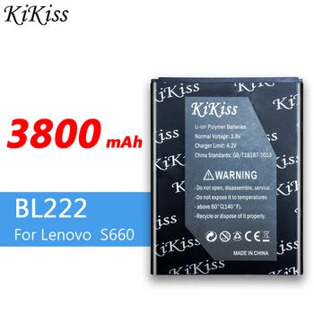 BL222 3800mAh Didelės Galios Baterija Lenovo S660 S668T Mobiliojo Telefono Li-polimero Batterie