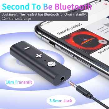 Bluetooth 5.0 Imtuvą, 3,5 mm Jack Ausinių Belaidžio ryšio Adapteris Aux 