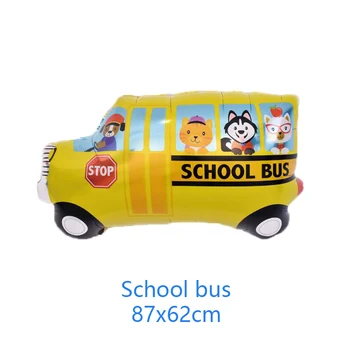 Cartoon Automobilių Folija Balionai Traukinio Sunkvežimis, Mokyklinis Autobusas Helio Balionai Vaikų Dienos Pripučiami Dovanos Gimtadienio Dekoracijos Vaikams