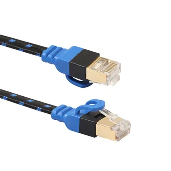 CAT7 10 Gigabit Ethernet Plokščias Patch Kabelis Modemas Maršrutizatorius LAN Tinklo - Pastatytas su Ekranuoti RJ45 Jungtys 0,5 m\1m\2m\3m\5m