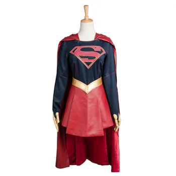 CBS Supergirl Cosplay Kostiumų Kara Zor-El Danvers Kostiumas + Žaliojo Halloween Carnival 