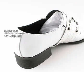 CH.KWOK Baltos spalvos vyriški geros kokybės paslysti ant butai oficialų aikštėje kojų natūralios odos oxfords verslo vyrų mados batai