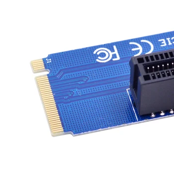 CHIPAL 50pcs/daug PCI-E 4X 1X kad NGFF M. 2 M Klavišą Riser Card Adapteris Keitiklis su Maitinimo Kabelis Bitcoin Litecoin ETH Kasyba