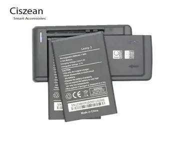 Ciszean 2x Naujų 3.7 V 2000mAh Pakeitimo lenny 3 Baterijos + kroviklis Wiko LENNY3 Batterie Bateria mobiliojo Telefono Baterijų