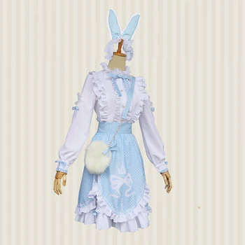 Cosplay, Anime Stebuklas Nikki Helovinas Šalis Nikki Cos Moteris Moters Dienos Animacinių Filmų Mielas Saldus Lolita Rabbit Dress Cosplay Kostiumas