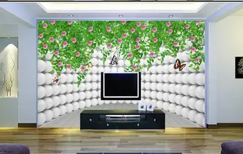 Custom freskos 3d tapetai kambario foto neaustinių lipdukas žalieji plotai gėlių tapybos Sofa-lova, TV foną, sienos foto tapetai didelis