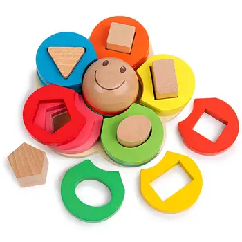 D-FantiX Mediniai Švietimo Žaislas, Formos, Spalvos Rūšiavimo Kaupimas Blokai Ikimokyklinio Įspūdį Žaislų Rinkinys Dovanų Šypsena Gėlių Vaikams Vaikams