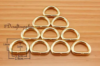 D žiedo d-žiedai rankinėje žiedas austiniai diržai, Suveržiamųjų metalo aukso 12MM 1/2 colių 18 vnt U176