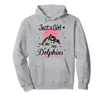 Delfinų Dizainas, Tiesiog, Mergina, Kuri Myli Delfinus Puloveris Hoodie