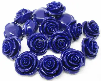 Didmeninė 10vnt, 36mm Gražus Mėlynas Sintetinės Dervos Rose karoliukai, Min. Kad yra $10,mes teikiame mišrias didmeninė visoms prekėms !