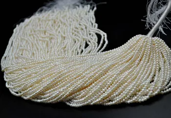 Didmeninė 20 sruogos 3-3.5 mm mažų gėlavandenių perlų nemokamas pristatymas