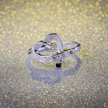 Didmeninė Sidabro Padengtą žiedas, Sidabro Padengtą bižuterijos, mielas apskrito blizga /cebakvia dvjammqa LQ-R036