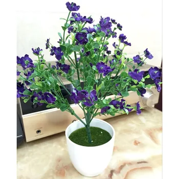 Dirbtinių Gėlių Mažų Vazoninių Augalų Bonsai Mados Office/Sodo Dekoravimo, Modeliavimo Augalų Buveinės Šalies Ekrano Gėlės