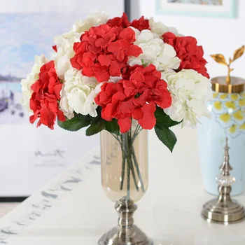 Dirbtinių gėlių spalvinga dekoratyvinė už vestuves prabanga dirbtinis Hydrangea 
