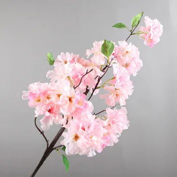 Dirbtinių Gėlių, Vyšnių, Kriaušių Persikų Žiedų Vestuvių Namų Puošybai Apdailos Fotografijos Rekvizitai Ilgai Cherry Blossom Dirbtinis