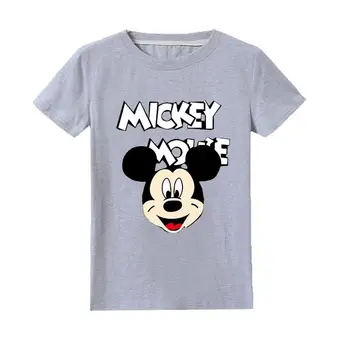 Disney Mickey Mouse Berniukas Mergina T Medvilnės Marškinėliai trumpomis Rankovėmis T-shirt Spausdinti Vaikų Animacinių filmų Mikė Vaikų Berniukų Vaiko Drabužių