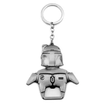 Dongsheng Star Wars Papuošalai boba atkarpa Fett Keychain Raktų žiedas 2 naudoti EDC Key chain Butelio Atidarytuvas chaveiro