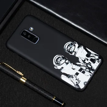 Dream Catcher Soft Black TPU Telefono dėklas Silikoninis Maišelis Odos Padengti Shell Coque Funda Samsung Galaxy A6 A8 J4 J6 Plius 2018 Core