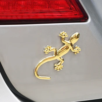Driežas Gecko Juokinga 3D Metalo Automobilių Lipdukas Chromuotas Ženklelis Emblema Lipdukas Automobilių Lipdukai Bycicle Automobilių Apdailos Reikmenys