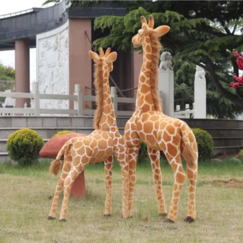 Drop laivyba 60-120cm Modeliavimas Pliušinis Žirafa Žaislai, Įdaryti Gyvūnų Lėlės, Minkšti Žirafa Lėlės Aukštos Kokybės Gimtadienio Dovana Vaikams Žaislas