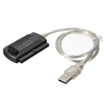 Duomenų Kabelį, Konverteris, Laidas USB 2.0 į IDE, SATA 2.5 3.5 HDD Maitinimo Adapteris Kabelio JAV Tipo Kietųjų Diskų, CD DVD Įrenginys COMBO