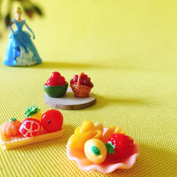 Duona, pyragai/vaisių krepšelis /doll house/miniatiūros/mielas mielas/pasakos sodo gnome/samanų terariumai, dekoras/bonsai/statulėlės/žaislų/modelis