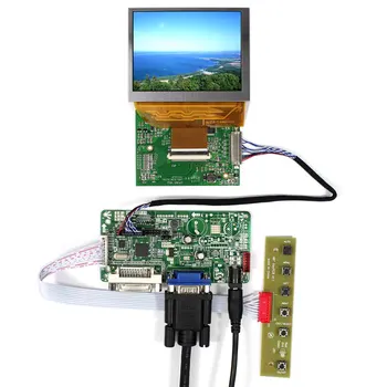 DVI VGA LCD Valdiklio plokštės RT2281+LVDS Tcon Lenta Su 3.5 colių 640 X 480 PD035VX2 LCD Ekranas