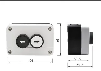 Dviejų mygtuką rodyklės mygtuką, dvi skylės butas kasetės vandeniui mygtuką langelį perjungti lauke kontrolės langelis su sidabro kontaktai