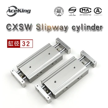 Dviejų polių cilindrų cxsw32-10/20/30/40/50/75/100smc tipas stumdomas stalas CXSWL CSMWM su dviejų ašių CXSW32-20 CXSW32-30 CXSW32-40