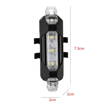 Dviračio Šviesos Vandeniui Galiniai Šviesos diodų (LED) USB Įkrovimo Kalnų Dviratį Dviračiu Šviesos Taillamp Saugos Įspėjamoji Lemputė TSLM2