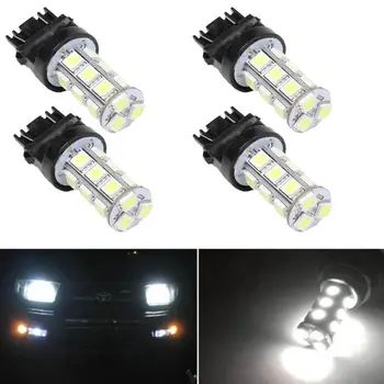 EE parama, 4 Vnt Baltas LED Automobilių Šviesos 18-SMD Auto Dieniniai priekinis žibintas Priešrūkinis Žibintas Atbulinės Atsarginės Lempos