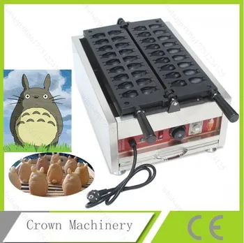 Elektros Komercinės 18pcs Totoro formos pliurpalas gamintojas/totoro taiyaki mašina