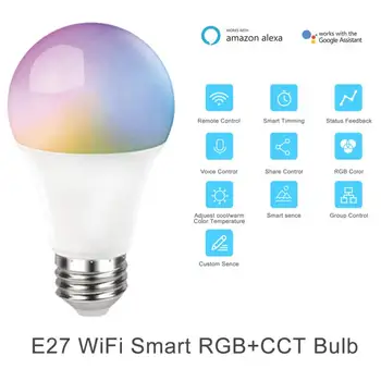 EWeLink WiFi Smart Lemputė 85-265V 806LM E27/E26 RGB+BMT Smart Lemputės, Valdymas Balsu Dirbti Su Alexa 