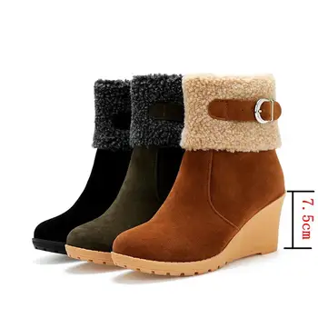 Fanyuan Kailio, Žieminiai batai Moterims, Batai Moteris Sniego Batai Auliukiniai Šiltas Platforma Pleišto batai Femme Ponios Įkrovos botas FootwearS906