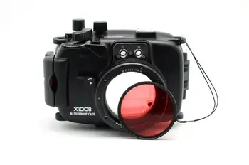 Fujifilm X100S 40m Povandeninį Fotoaparatą Būsto, plataus kampo Fisheye objektyvas,Raudonas Filtras