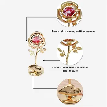 Galvanizavimo Aukso Lapų Modeliavimas Rose Nemirtingas Gėlių Darbastalio Namų Dekoro Dovana
