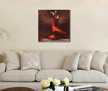 Geriausias aliejus portaits Aistra Flamenko Moterų meno kūrinius ant drobės Rankomis dažyti moteris tapyba už kambario dekoro