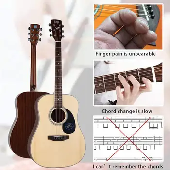 Gitara bomba pagalba pradedantiesiems piršto mokymo liaudies gitara artefaktas stygos stygos pagalbiniai paspaudus vieną klavišą, priedai, pagalbinės L2S3