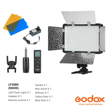Godox LF308Bi Bi-Color LF308D 5600K LED Blykstė Smartfon APP 2.4 G Bevielio Kontrolės Vestuvių Fotografavimas Vaizdo Įrašymas
