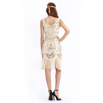 Great Gatsby Suknelės China Suknelės su Rankovėmis 20s Ilgio Kutais Zawalcowany Vestuvės Suknelės Moterims