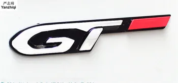 GT logotipas 3D stereoskopinis lipdukas GT galinės automobilio ženklinimo Už Peugeot 3008 GT 4008 5008 Car Styling