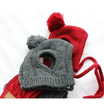Hat Šunims Žiemą Šiltas Juostelės Megzta kepurė+Šalikas Apykakle Šuniukas Meškiukas Kostiumas Kalėdų Drabužius santa šuo kostiumas